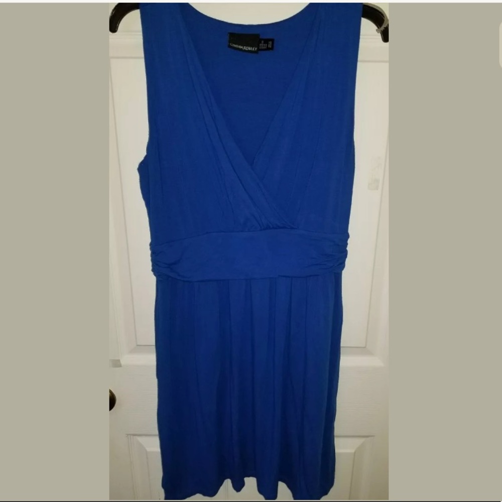 Cynthia Rowley Blue V-Neck Dress XL pockets